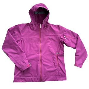 Outdoor Research Rain Jacket Women XL Purple Hooded Lightweight Shell